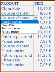 Utilisation d'une liste de validation sur excel